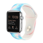 Correia de substituição com padrão pintado em silicone para Apple Watch Series, 7 41mm / 6 & SE & 5 & 4 40mm / 3 & 2 & 1 38mm, 7 45mm / 6 & SE & 5 & 4 44mm / 3 & 2 & 1 42mm