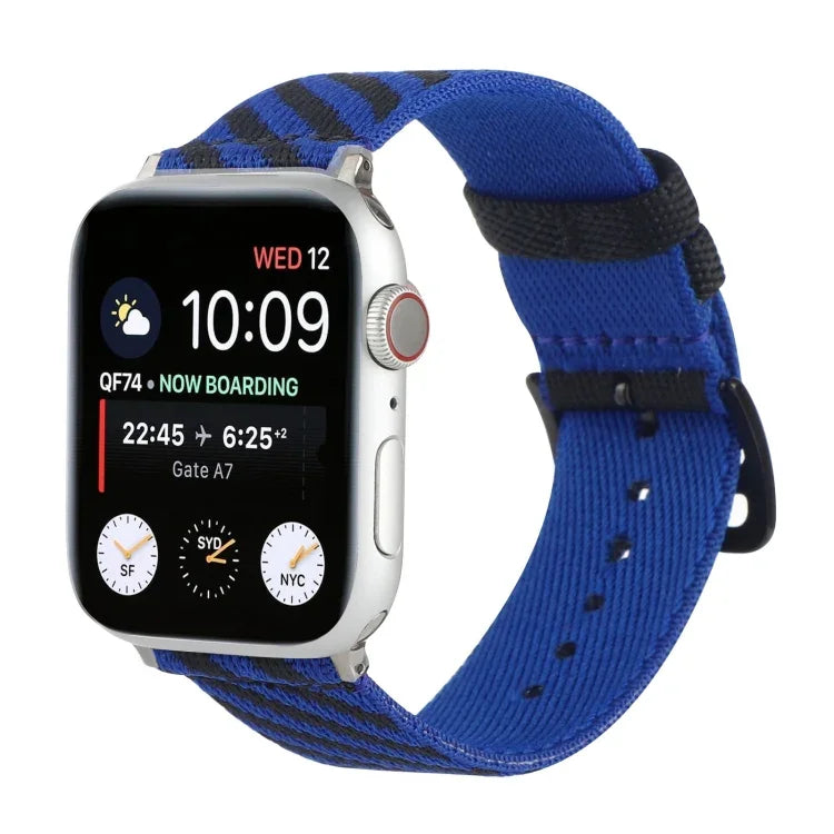 Correia de substituição em nylon com laço único para Apple Watch Series, 7 41mm / 6 & SE & 5 & 4 40mm / 3 & 2 & 1 38mm, 7 45mm / 6 & SE & 5 & 4 44mm / 3 & 2 & 1 42mm