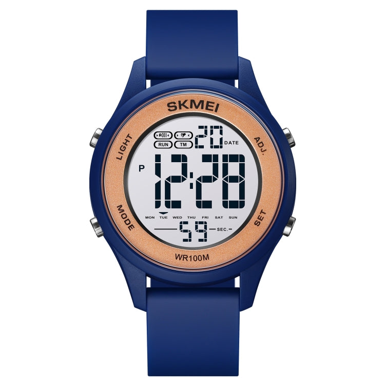 SKMEI 1758 Relógio Eletrónico com Mostrador LED Multifuncional e Correia de Silicone Luminoso