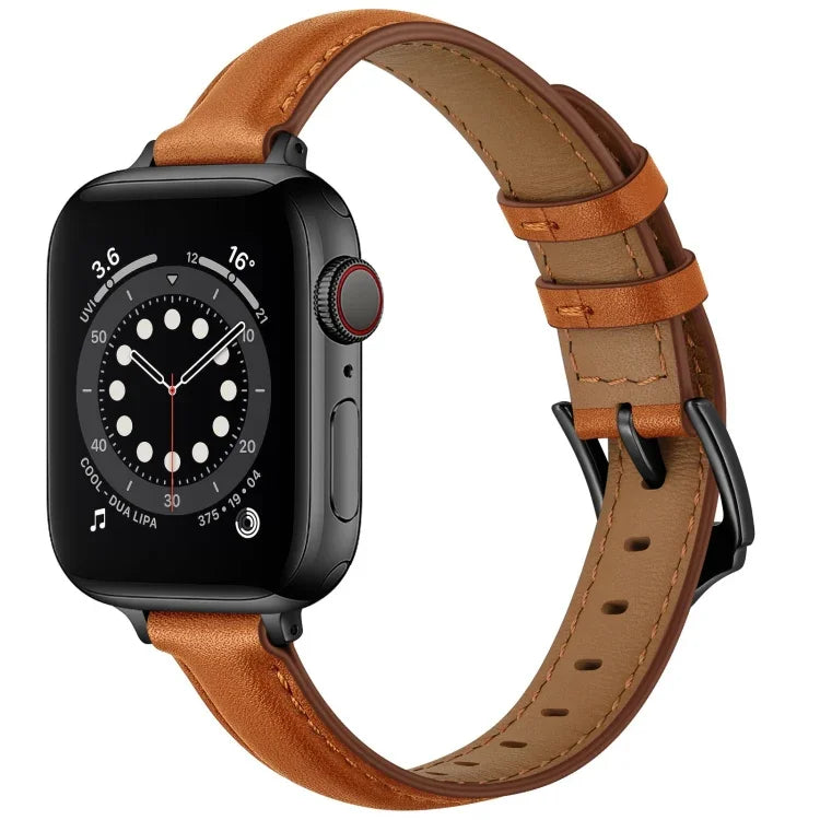 Correia de substituição em pele estilo empresarial para Apple Watch Series, 7 41mm / 6 & SE & 5 & 4 40mm / 3 & 2 & 1 38mm, 7 45mm / 6 & SE & 5 & 4 44mm / 3 & 2 & 1 42mm