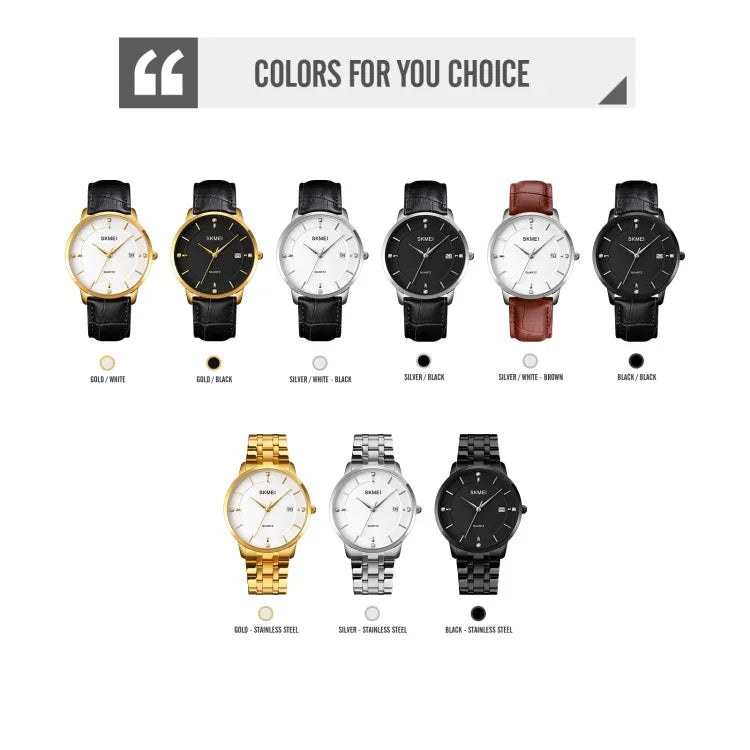 SKMEI 1801 Relógio de Quartzo Casual com Calendário para Homem
