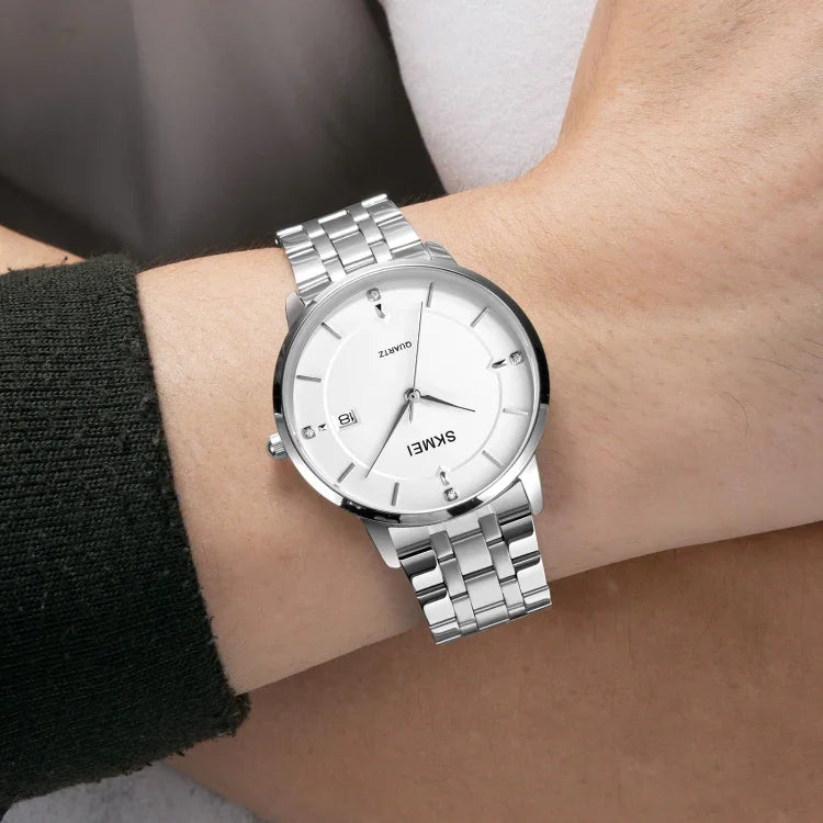 SKMEI 1801 Relógio de Quartzo Casual com Calendário para Homem