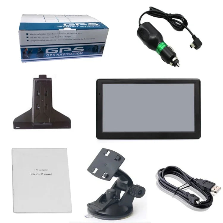 Navegador GPS para Carro X20 de 7 polegadas com Ecrã Capacitivo 8G+256M, Imagem de Reversão Bluetooth, Mapas da Europa, Austrália, Sudeste Asiático, América do Norte, Médio Oriente, América do Sul, África
