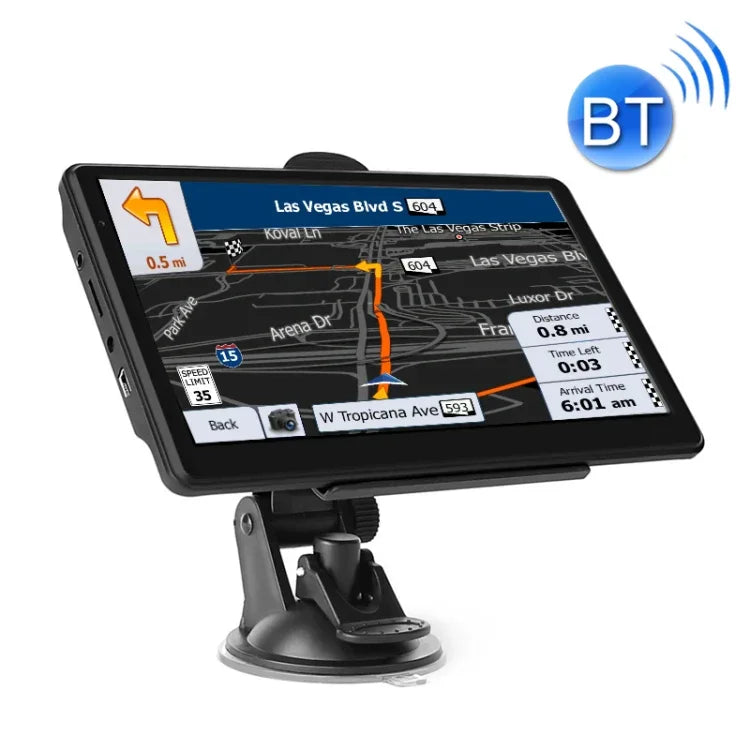 Navegador GPS para Carro X20 de 7 polegadas com Ecrã Capacitivo 8G+256M, Imagem de Reversão Bluetooth, Mapas da Europa, Austrália, Sudeste Asiático, América do Norte, Médio Oriente, América do Sul, África