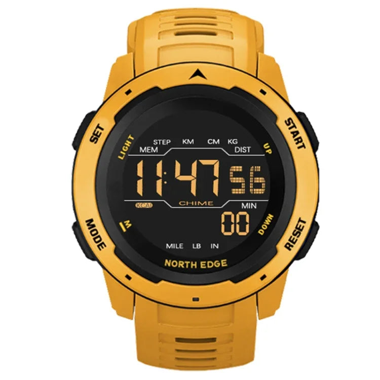 NORTH EDGE Mars Relógio Desportivo Inteligente Digital Luminoso e Impermeável para Homem, Suporta Alarme, Contagem Decrescente e Modo Desportivo