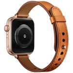 Correia de Substituição em Pele Estilo Casal 14mm para Apple Watch Series, 7 41mm / 6 & SE & 5 & 4 40mm / 3 & 2 & 1 38mm, 7 45mm / 6 & SE & 5 & 4 44mm / 3 & 2 & 1 42mm