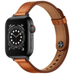 Correia de Substituição em Pele Estilo Casal 14mm para Apple Watch Series, 7 41mm / 6 & SE & 5 & 4 40mm / 3 & 2 & 1 38mm, 7 45mm / 6 & SE & 5 & 4 44mm / 3 & 2 & 1 42mm