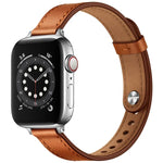 Correia de Substituição em Pele Estilo Casal 14mm para Apple Watch Series, 7 41mm / 6 & SE & 5 & 4 40mm / 3 & 2 & 1 38mm, 7 45mm / 6 & SE & 5 & 4 44mm / 3 & 2 & 1 42mm