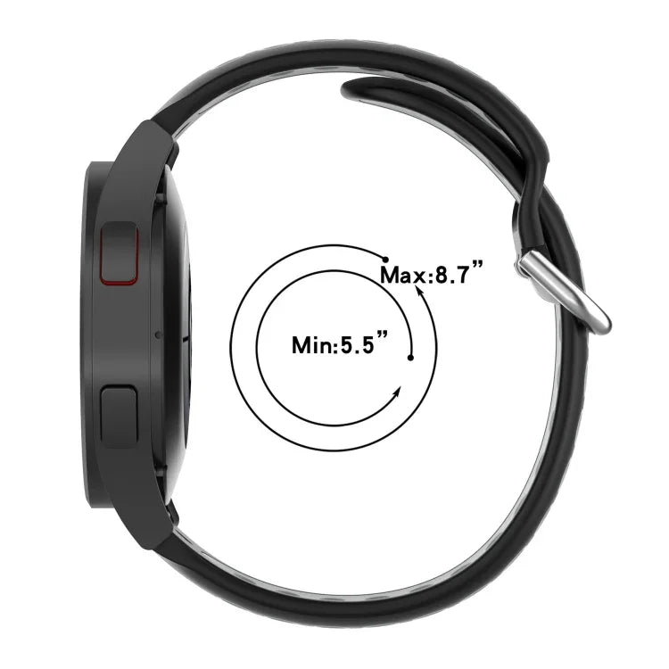 Correia de Substituição em Silicone Bicolor, Para Samsung Galaxy Watch4 Classic 46mm