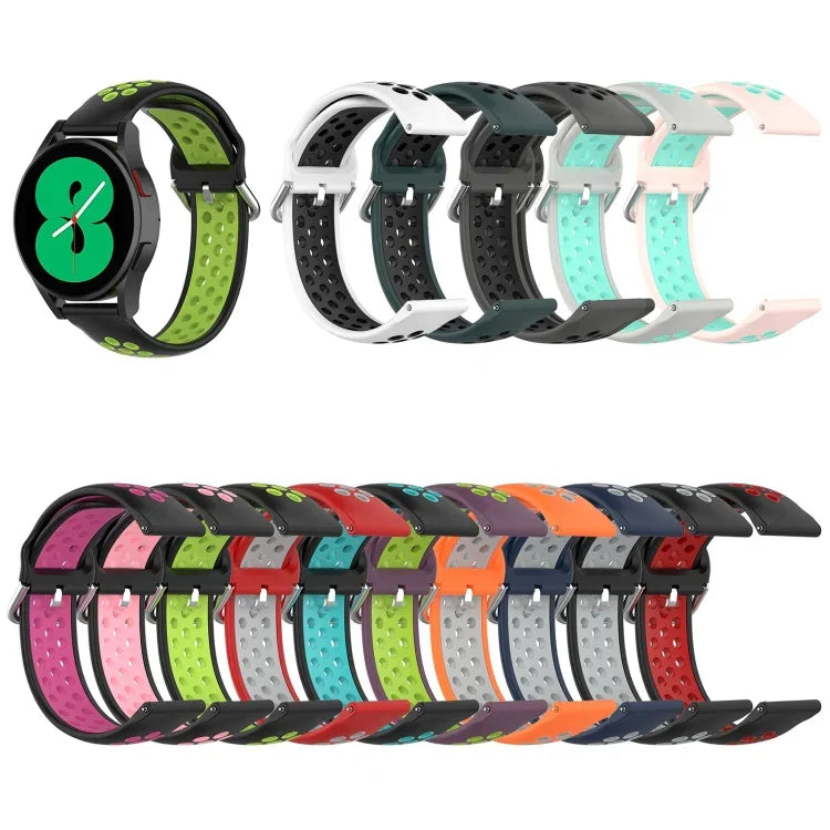 Correia de Substituição em Silicone Bicolor, Para Samsung Galaxy Watch4 Classic 46mm