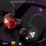 QKZ AK6 Auricular Desportivo com Subwoofer com Fio Intra-auricular 3.5mm, Comprimento do Cabo: Cerca de 1.2m, 1 Unidade, 1 Par
