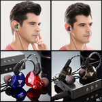 QKZ AK6-X Auricular Desportivo com Subwoofer com Fio Intra-auricular 3.5mm com Microfone, Comprimento do Cabo: Cerca de 1.2m, 1 Unidade