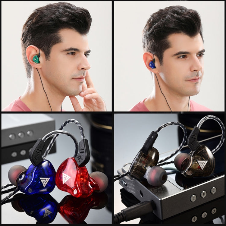 QKZ AK6-X Auricular Desportivo com Subwoofer com Fio Intra-auricular 3.5mm com Microfone, Comprimento do Cabo: Cerca de 1.2m, 1 Unidade