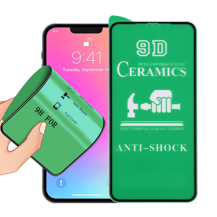 Película Cerâmica 9D Cola Total para Ecrã Completo Para iPhone 17e / 16e / 14 / 13 / 13 Pro, Para iPhone 13 mini (1 PC), Para iPhone 16e / 13 / 13 Pro (1 PC), Para iPhone 13 Pro Max (1 PC)