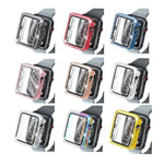 Capa Protetora Electroplated PC com Duas Fileiras de Diamantes e Filme de Vidro Temperado para Apple Watch Series, Para Apple Watch Series 6 / 5 / 4 / Watch SE 40mm, Para Apple Watch Series 6 / 5 / 4 / Watch SE 44mm