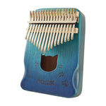 Kalimba de Madeira de Acácia com 17 Tons, Instrumento Musical de Piano de Polegar