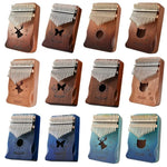 Kalimba de Madeira de Acácia com 17 Tons, Instrumento Musical de Piano de Polegar