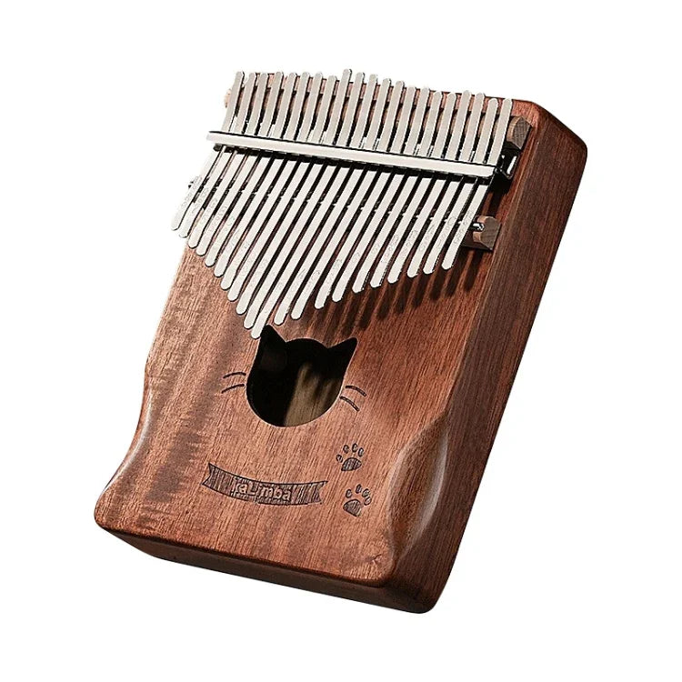 Kalimba de Madeira de Acácia com 21 Tons, Instrumento Musical de Piano de Polegar