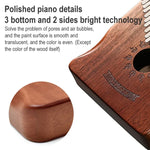Kalimba de Madeira de Acácia com 21 Tons, Instrumento Musical de Piano de Polegar