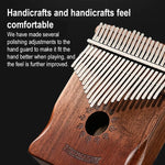 Kalimba de Madeira de Acácia com 21 Tons, Instrumento Musical de Piano de Polegar