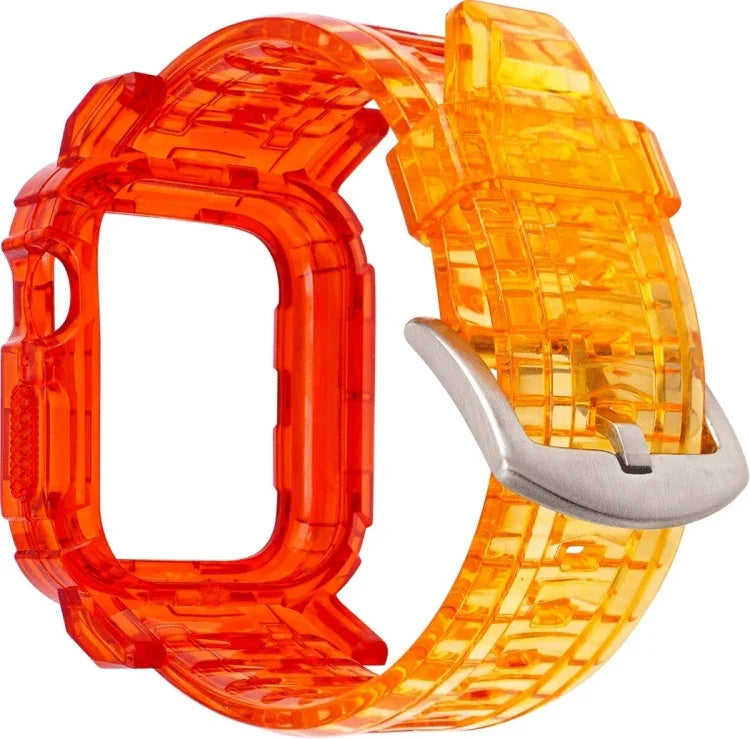 Correia integrada em TPU degradê para Apple Watch Series 9 / 8 / 7 45mm / 6 / 5 / 4 / Watch SE 44mm / Watch 42mm, para Apple Watch Series 9 / 8 / 7 45mm / 6 / 5 / 4 / Watch SE 44mm / Watch 42mm