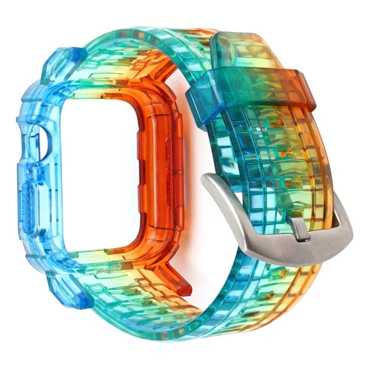 Correia integrada em TPU degradê para Apple Watch Series 9 / 8 / 7 45mm / 6 / 5 / 4 / Watch SE 44mm / Watch 42mm, para Apple Watch Series 9 / 8 / 7 45mm / 6 / 5 / 4 / Watch SE 44mm / Watch 42mm
