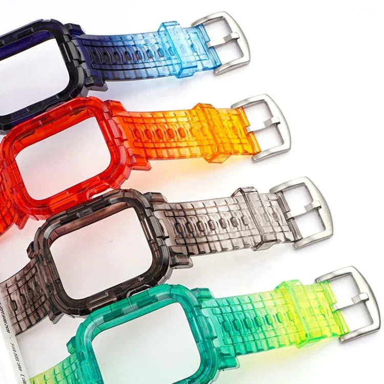 Correia integrada em TPU degradê para Apple Watch Series 9 / 8 / 7 45mm / 6 / 5 / 4 / Watch SE 44mm / Watch 42mm, para Apple Watch Series 9 / 8 / 7 45mm / 6 / 5 / 4 / Watch SE 44mm / Watch 42mm