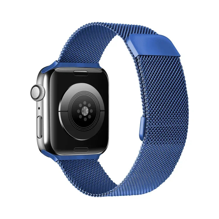 Correia de substituição elástica magnética Milanese de secção dupla para Apple Watch Series, 7 45mm / 6 & SE & 5 & 4 44mm / 3 & 2 & 1 42mm, 7 41mm / 6 & SE & 5 & 4 40mm / 3 & 2 & 1 38mm