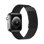 Double Section Milanese Magnetic Elasticity Replacement Strap Watchband For Apple Watch Series, 7 45mm / 6 & SE & 5 & 4 44mm / 3 & 2 & 1 42mm, 7 41mm / 6 & SE & 5 & 4 40mm / 3 & 2 & 1 38mm