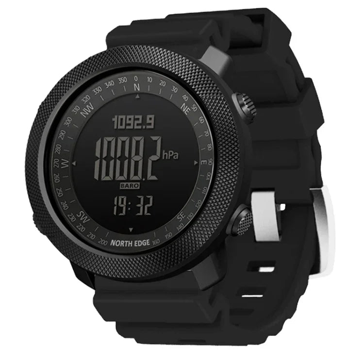 Relógio Inteligente Eletrónico Desportivo Multifuncional à Prova de Água NORTH EDGE, Suporta Medição de Humidade / Previsão do Tempo / Medição de Velocidade, Correia de Silicone