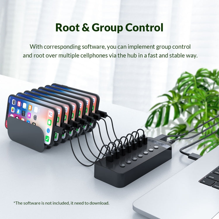 ORICO CT2U3-10AB-WH HUB USB multiportas 10 em 1 com tiras de plástico e interruptores individuais, CT2U3-10AB-BK ficha AU, CT2U3-10AB-WH ficha AU, CT2U3-10AB-BK ficha UK, CT2U3-10AB-WH ficha UK, CT2U3-10AB-BK ficha UE, CT2U3-10AB-WH ficha UE