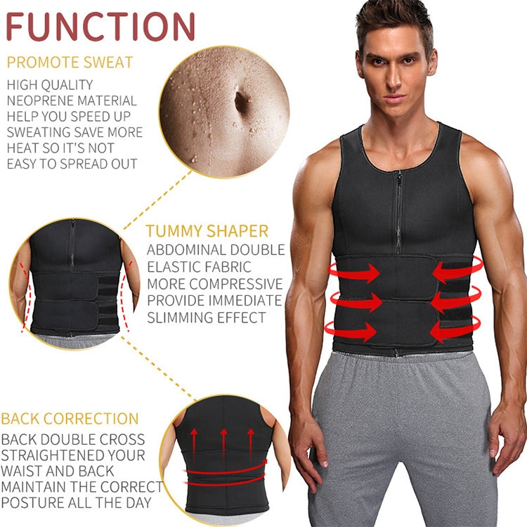 Colete Modelador Desportivo Masculino em Neopreno para Corpo, Cintura e Corset Modelador, S, M, L, XL, XXL, XXXL