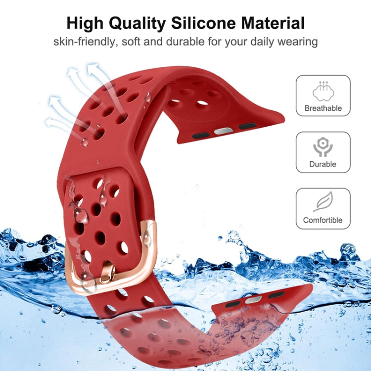 Correia de substituição em silicone para Apple Watch Series, 7 45mm / 6 & SE & 5 & 4 44mm / 3 & 2 & 1 42mm
