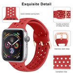 Correia de substituição em silicone para Apple Watch Series, 7 45mm / 6 & SE & 5 & 4 44mm / 3 & 2 & 1 42mm