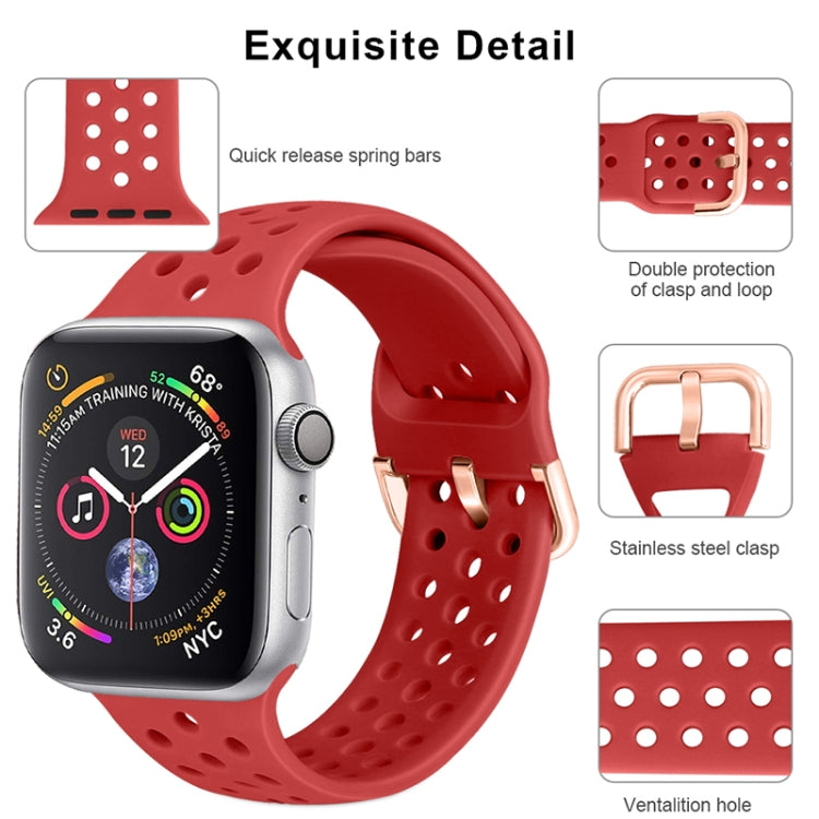 Correia de substituição em silicone para Apple Watch Series, 7 45mm / 6 & SE & 5 & 4 44mm / 3 & 2 & 1 42mm