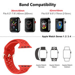Correia de substituição em silicone para Apple Watch Series, 7 45mm / 6 & SE & 5 & 4 44mm / 3 & 2 & 1 42mm