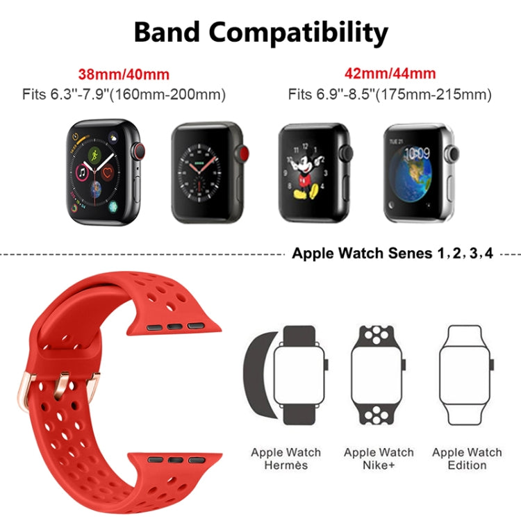 Correia de substituição em silicone para Apple Watch Series, 7 45mm / 6 & SE & 5 & 4 44mm / 3 & 2 & 1 42mm