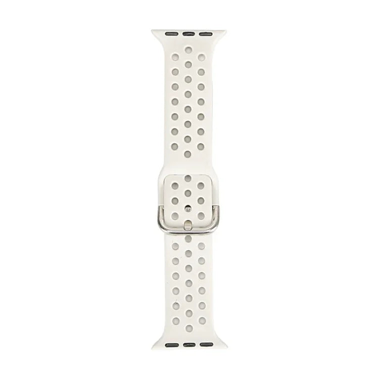 Silicone Replacement Watchband For Apple Watch Series, 7 41mm / 6 & SE & 5 & 4 40mm / 3 & 2 & 1 38mm