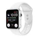Correia de substituição em silicone com dupla fivela para Apple Watch Series, 7 45mm / 6 & SE & 5 & 4 44mm / 3 & 2 & 1 42mm, 7 41mm / 6 & SE & 5 & 4 40mm / 3 & 2 & 1 38mm
