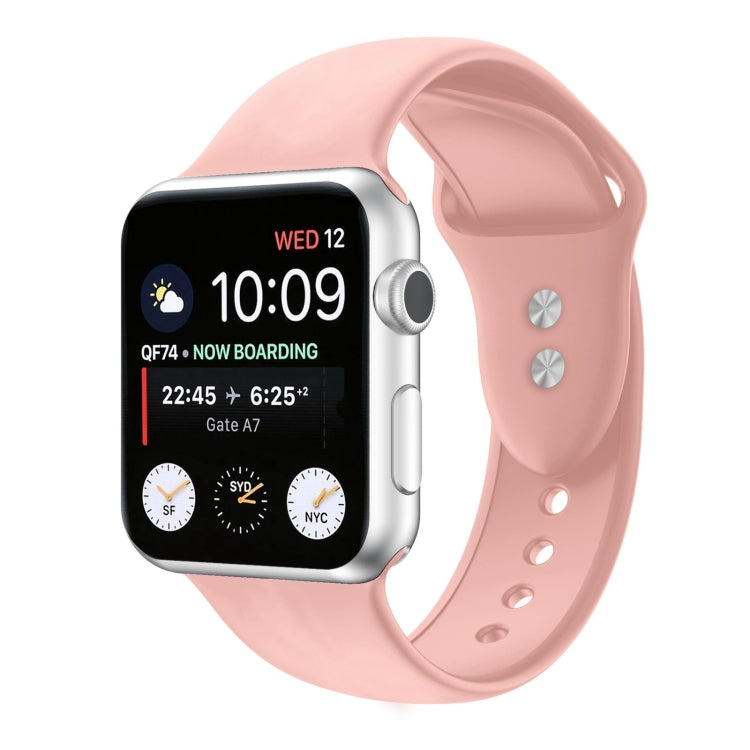 Correia de substituição em silicone com dupla fivela para Apple Watch Series, 7 45mm / 6 & SE & 5 & 4 44mm / 3 & 2 & 1 42mm, 7 41mm / 6 & SE & 5 & 4 40mm / 3 & 2 & 1 38mm