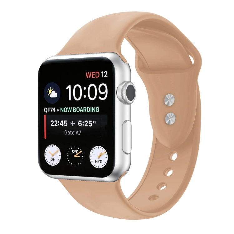 Correia de substituição em silicone com dupla fivela para Apple Watch Series, 7 45mm / 6 & SE & 5 & 4 44mm / 3 & 2 & 1 42mm, 7 41mm / 6 & SE & 5 & 4 40mm / 3 & 2 & 1 38mm