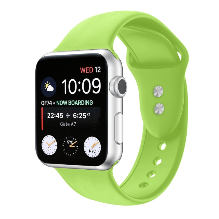 Correia de substituição em silicone com dupla fivela para Apple Watch Series, 7 45mm / 6 & SE & 5 & 4 44mm / 3 & 2 & 1 42mm, 7 41mm / 6 & SE & 5 & 4 40mm / 3 & 2 & 1 38mm