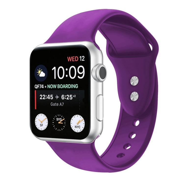 Correia de substituição em silicone com dupla fivela para Apple Watch Series, 7 45mm / 6 & SE & 5 & 4 44mm / 3 & 2 & 1 42mm, 7 41mm / 6 & SE & 5 & 4 40mm / 3 & 2 & 1 38mm