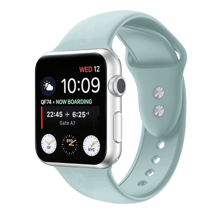 Correia de substituição em silicone com dupla fivela para Apple Watch Series, 7 45mm / 6 & SE & 5 & 4 44mm / 3 & 2 & 1 42mm, 7 41mm / 6 & SE & 5 & 4 40mm / 3 & 2 & 1 38mm