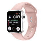 Correia de substituição em silicone com dupla fivela para Apple Watch Series, 7 45mm / 6 & SE & 5 & 4 44mm / 3 & 2 & 1 42mm, 7 41mm / 6 & SE & 5 & 4 40mm / 3 & 2 & 1 38mm