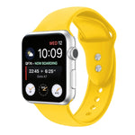 Correia de substituição em silicone com dupla fivela para Apple Watch Series, 7 45mm / 6 & SE & 5 & 4 44mm / 3 & 2 & 1 42mm, 7 41mm / 6 & SE & 5 & 4 40mm / 3 & 2 & 1 38mm