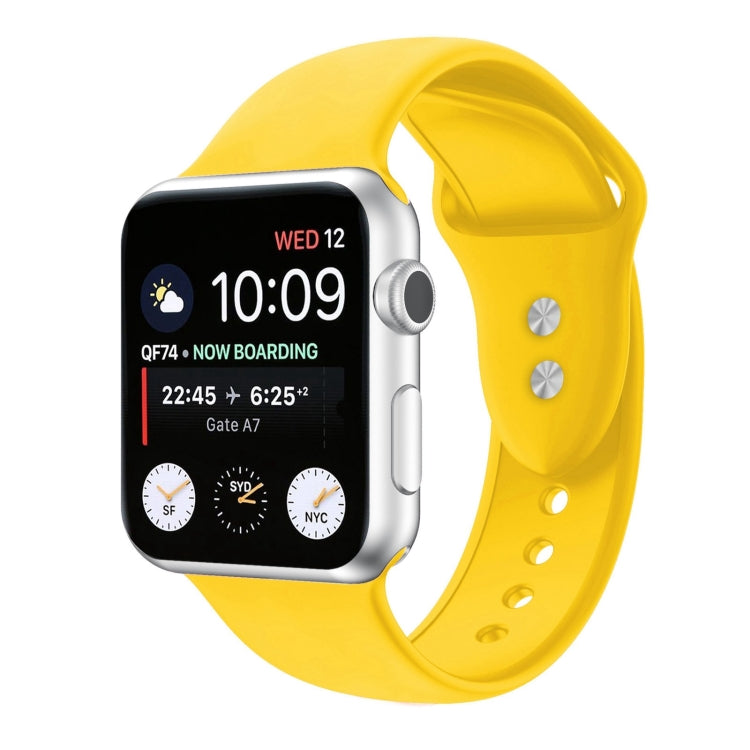 Correia de substituição em silicone com dupla fivela para Apple Watch Series, 7 45mm / 6 & SE & 5 & 4 44mm / 3 & 2 & 1 42mm, 7 41mm / 6 & SE & 5 & 4 40mm / 3 & 2 & 1 38mm