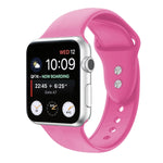 Correia de substituição em silicone com dupla fivela para Apple Watch Series, 7 45mm / 6 & SE & 5 & 4 44mm / 3 & 2 & 1 42mm, 7 41mm / 6 & SE & 5 & 4 40mm / 3 & 2 & 1 38mm