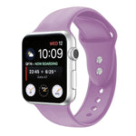 Correia de substituição em silicone com dupla fivela para Apple Watch Series, 7 45mm / 6 & SE & 5 & 4 44mm / 3 & 2 & 1 42mm, 7 41mm / 6 & SE & 5 & 4 40mm / 3 & 2 & 1 38mm