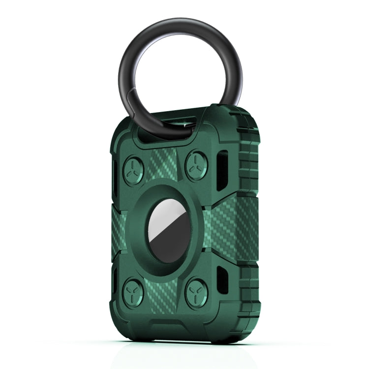 Capa Protetora de TPU com Fibra de Carbono Anti-riscos e Anti-impacto Tank Armor com Argola de Chaveiro, Para AirTag